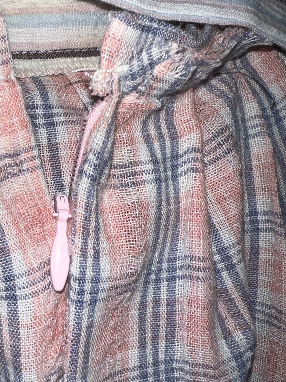 Free People Plaid Halter Dress with Striped Waistband - Size S - Picture 6 of 7